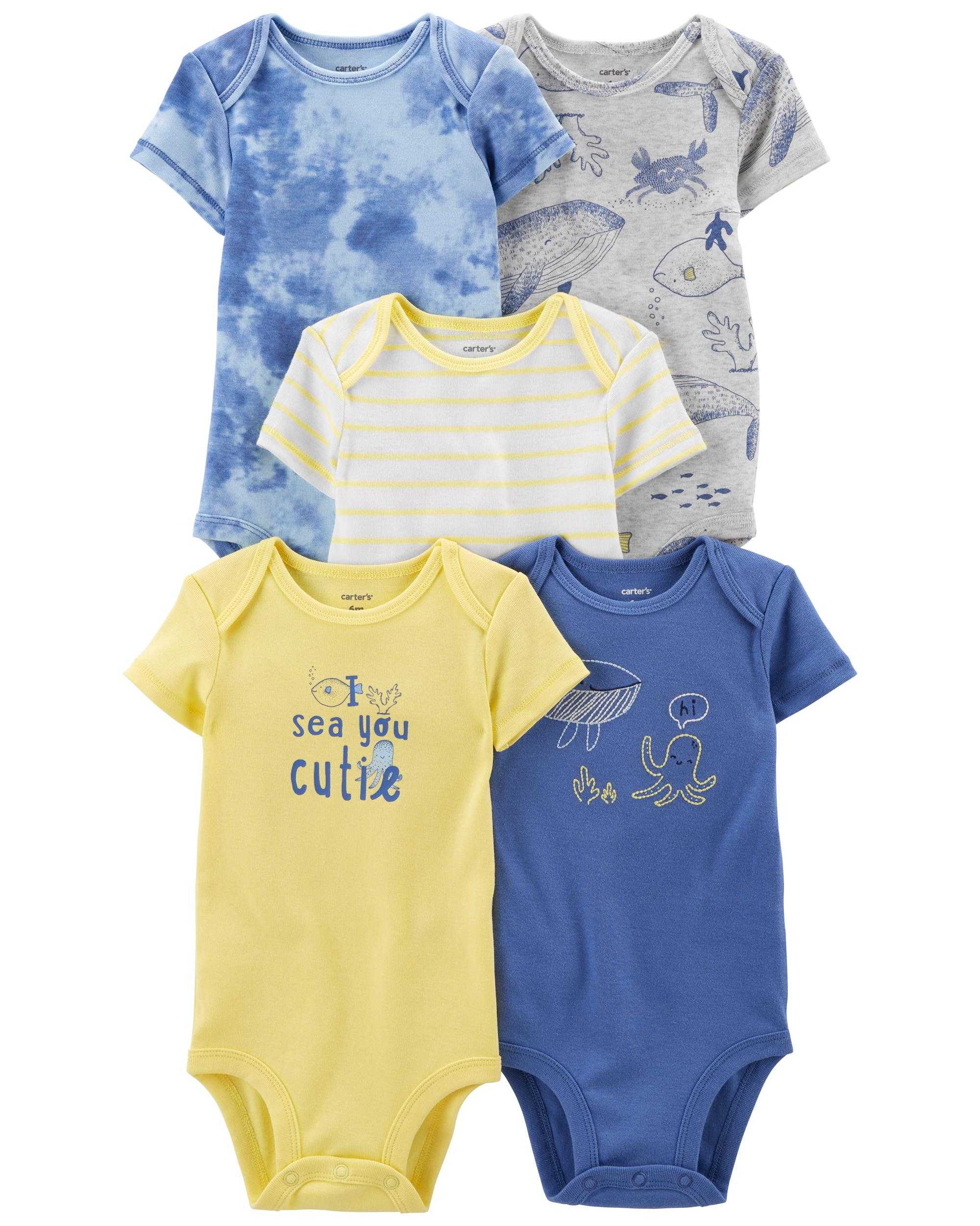 Kit 5 Body Fundo do Mar Menino (Carter's)